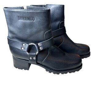 Durango Women’s Black Leather Harness Boots. Size 9